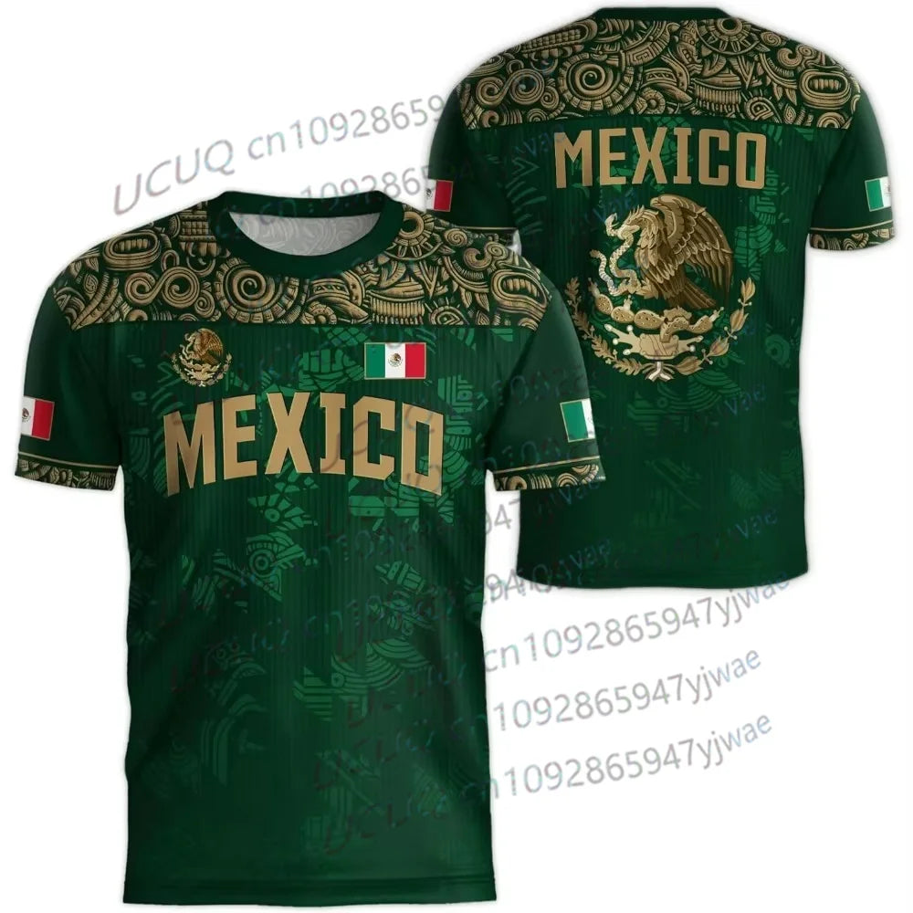 2026 Mexico National Flag Print T-shirt